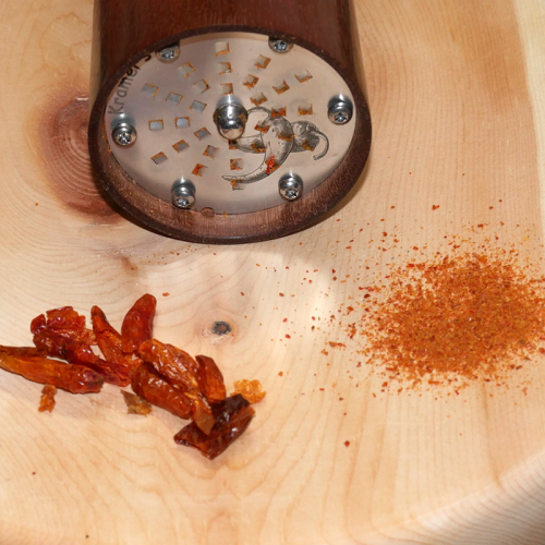 Set for making a dry chili mill